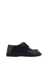 Loewe Faro Lace Up In Pull-up Calfskin In Black