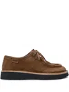 Loewe Faro Suede Lace-up Derby Shoes In Brown