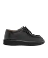 Loewe Faro Lace Up In Pull-up Calfskin In Black