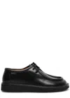 Loewe Faro Lace Up In Pull-up Calfskin In Black