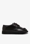 Loewe Faro Lace Up In Pull-up Calfskin In Brown
