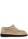 Loewe Faro Lace Up Shoes In Suede Calfskin In Beige