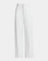 LOEWE FEATHER PRINTED DENIM PANTS