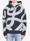 Loewe Patterned Zip-fastening Sweatshirt In Gray