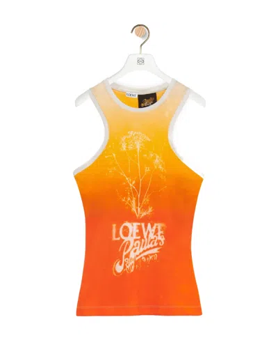Loewe Fennel Tank Top In Cotton In Orange