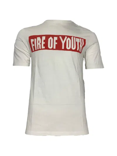 Pre-owned Loewe Fire Of Youth Graphic-print T-shirt In White