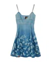 Loewe Fish Strappy Dress In Denim