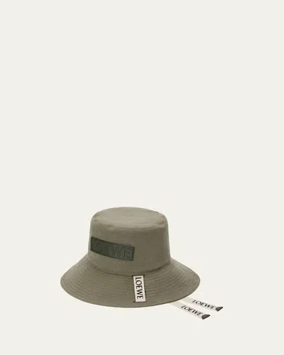 Loewe Fisherman Hat In Canvas In Green