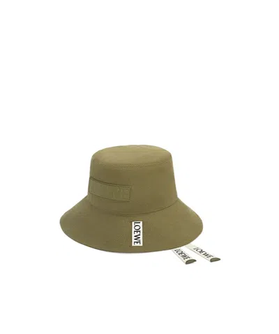 Loewe Fisherman Hat In Canvas In Green