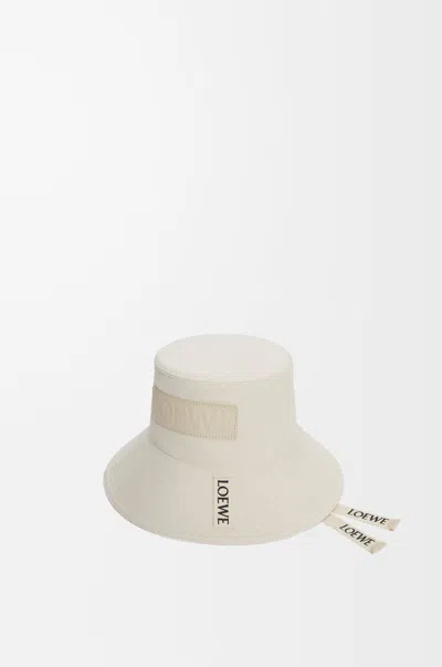Loewe Fisherman Orange Bucket Hat In Gray