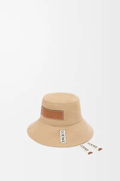 Loewe Fisherman Orange Bucket Hat In Green