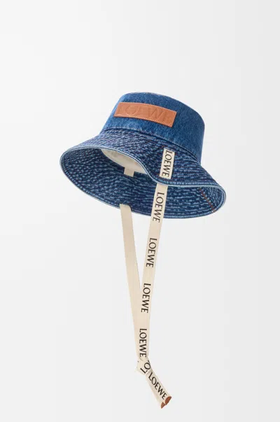 Loewe Fisherman Hat In Denim Size:l For Woman In Blue