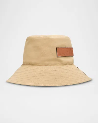 Loewe Fisherman Orange Bucket Hat In Green