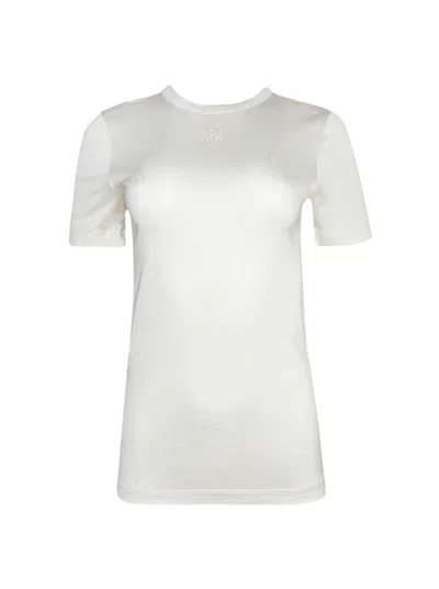 Loewe Fitted Knot Top With Unique Back Design In White