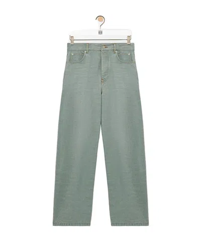 Loewe Five Pocket Jeans In Green