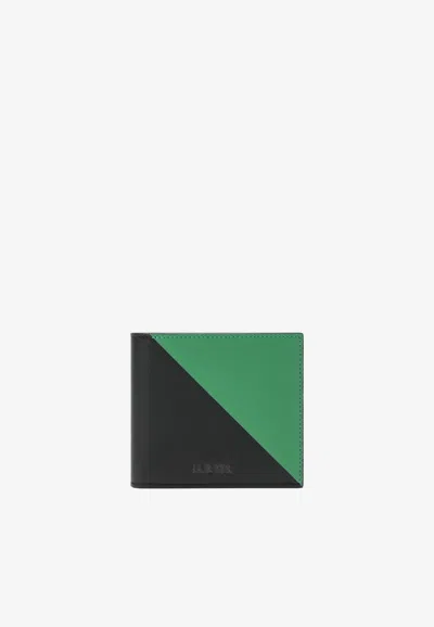 Loewe Flag Leather Bi-fold Wallet In Multicolor
