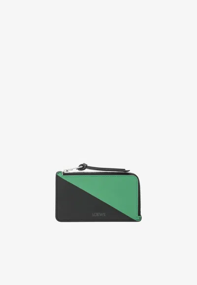 Loewe Flag Leather Zip Cardholder In Multicolor