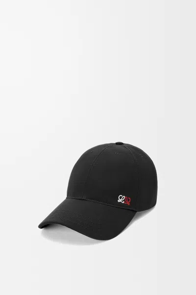 Loewe Flag Patch Cap In Cotton Size: L For Man In Black