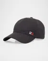 Loewe Flag Patch Cotton Baseball Cap In Black