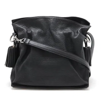 Pre-owned Loewe Flamenco Black Leather Shoulder Bag ()
