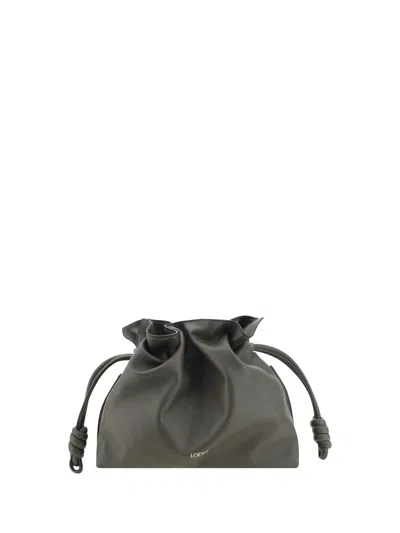 Loewe Flamenco Clutch Bag In Dark Khaki Green