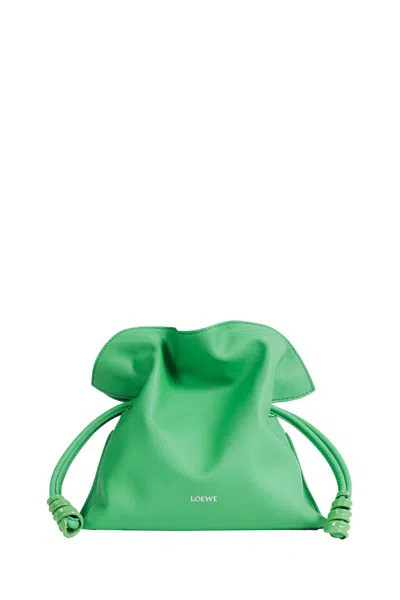 Loewe Flamenco Clutch Bag In Green