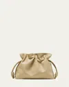 Loewe Flamenco Clutch Bag In Napa Leather With Blind Embossed Anagram In Clay Green
