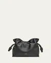 Loewe Medium Leather Flamenco Clutch Bag In Black