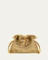 Loewe Flamenco Clutch Bag In Scales Metallic Leather In Gold