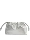 Loewe Flamenco Metallic Nappa Calf Leather Clutch In Silver