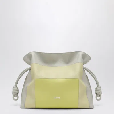 Loewe Flamenco Clutch Medium Bag In Pale Grey/light Citrine In Gray