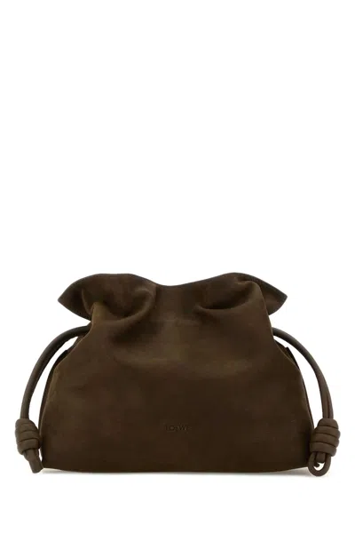 Loewe Flamenco Clutch Medium In Brown