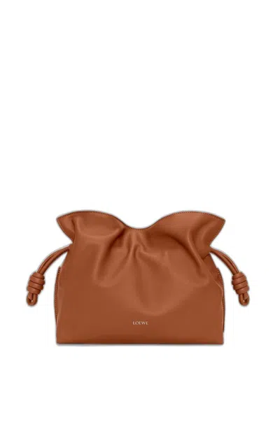Loewe Flamenco Clutch Medium In Purple