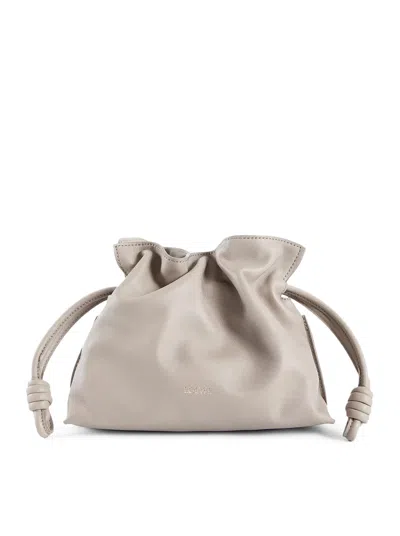 Loewe Flamenco Clutch Mini Bag In Calfskin Nappa In Nude