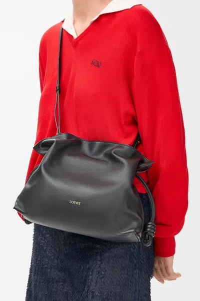 Loewe Medium Flamenco Clutch In Nappa Leather Skin For Woman In Black