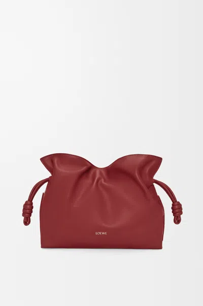 Loewe Medium Flamenco Clutch In Nappa Leather Skin For Woman In Red