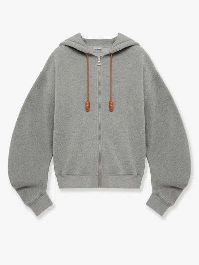 Loewe Flamenco Cotton And Cashmere Blend Sweatshirt In Gray