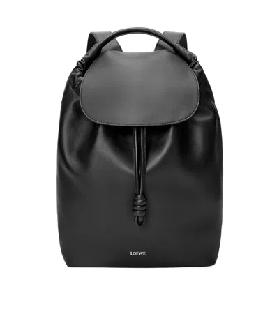 Loewe Flamenco Drawstring Backpack In Black