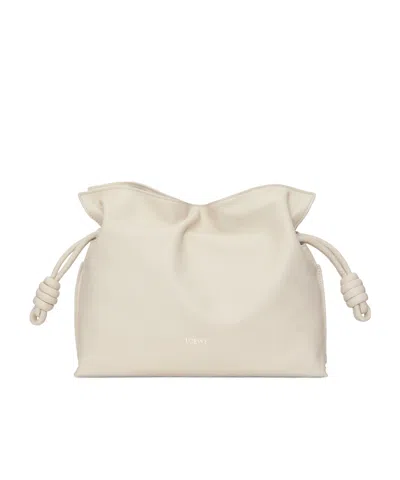 Loewe Flamenco Drawstring Clutch Bag In Nude