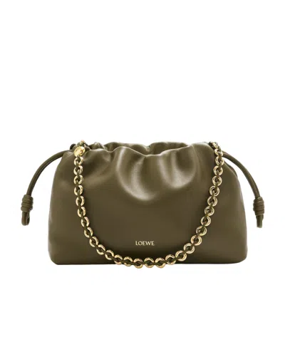 Loewe Flamenco Drawstring Purse Bag In Green