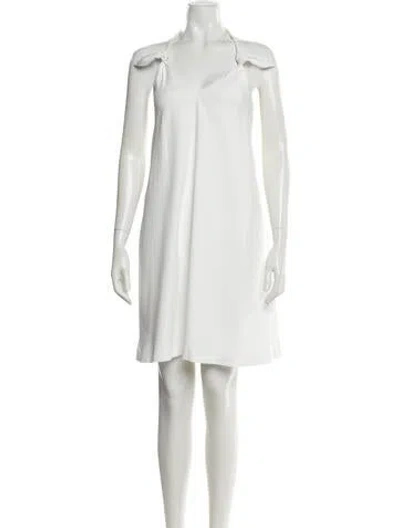Pre-owned Loewe Flamenco Knee-length Dress W/ Tags In White