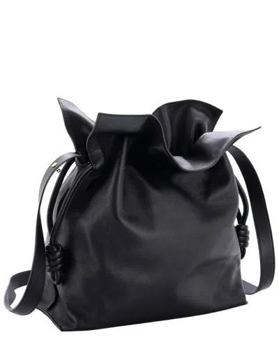 Loewe Flamenco Knot Bag Large (authentic Pre-loved) In Black