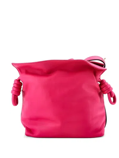 Pre-owned Loewe Flamenco Knot Bag Leather Small Shoulder Bag In Pink