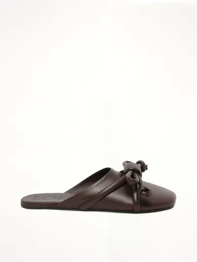 Loewe Flamenco Knot Mule In Brown