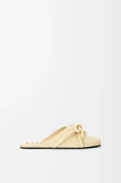 Loewe Flamenco Knot Mule In Lambskin Size:41 For Woman In Neutral
