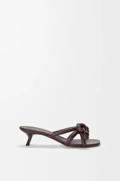 Loewe Flamenco Knot Sandal In Lambskin In Brown