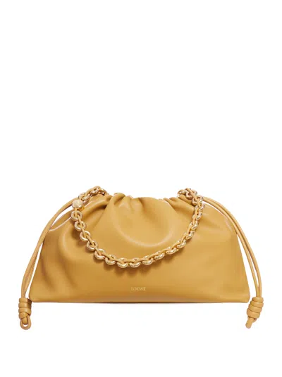 Loewe Flamenco Large Bag In Soft, Tasseled Lambskin Leather In Nude & Neutrals