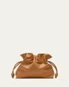 Loewe Flamenco Large Clutch Bag In Napa Leather With Blind Embossed Anagram In Warm Desert