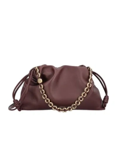 Loewe Flamenco Large Drawstring Purse Bag In Red
