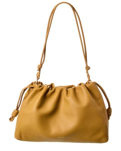 Loewe Flamenco Large Leather Shoulder Bag In Brown